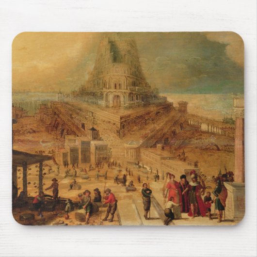 Das Gebäude des Turms von Babel (Platte) Mousepad (Vorne)