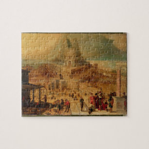 Das Gebäude des Turms von Babel (Platte) Puzzle