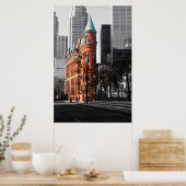 Das Gebäude Flatiron, Toronto. Poster (Küche)