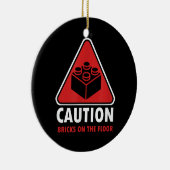 Das Gebäude "Funny Warning Caution" blockiert Stei Keramik Ornament (Rechts)