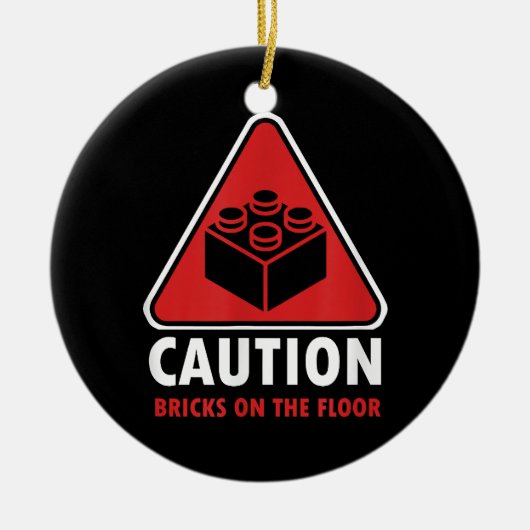 Das Gebäude "Funny Warning Caution" blockiert Stei Keramik Ornament (Vorne)