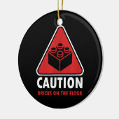 Das Gebäude "Funny Warning Caution" blockiert Stei Keramik Ornament (Links)