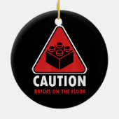 Das Gebäude "Funny Warning Caution" blockiert Stei Keramik Ornament (Hinten)