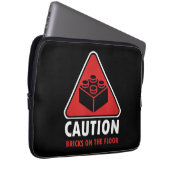 Das Gebäude "Funny Warning Caution" blockiert Stei Laptopschutzhülle (Vorne Rechts)