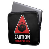 Das Gebäude "Funny Warning Caution" blockiert Stei Laptopschutzhülle (Vorderseite Links)
