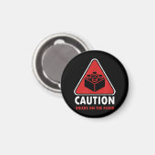 Das Gebäude "Funny Warning Caution" blockiert Stei Magnet (Vorderseite/Rückseite)