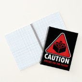 Das Gebäude "Funny Warning Caution" blockiert Stei Notizblock (Innenseite)