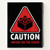 Das Gebäude "Funny Warning Caution" blockiert Stei Notizblock (Rückseite)