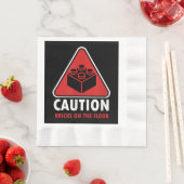 Das Gebäude "Funny Warning Caution" blockiert Stei Serviette (Beispiel)
