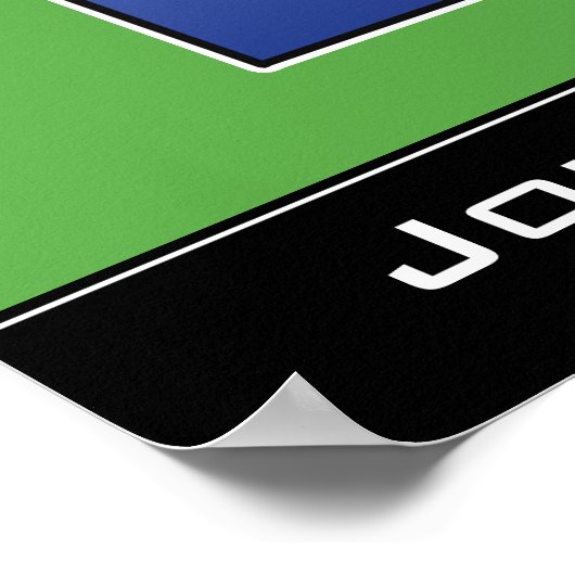 Das Gebäude von Kindern blockiert das Plakat (Ecke)