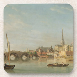 Das Gebäude von Westminster-Brücke mit einem Untersetzer