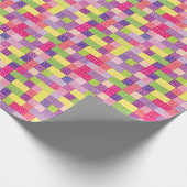 Das Gebäude-Ziegelstein-Block-Geburtstag des Geschenkpapier (Ecke)