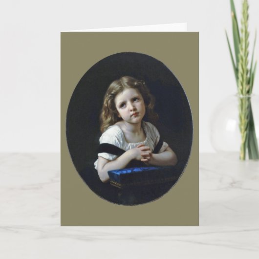 Das Gebet, Bouguereau Karte (Vorderseite)