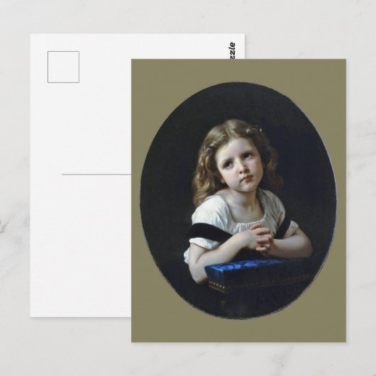 Das Gebet, Bouguereau Postkarte (Vorne/Hinten)