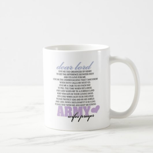 Das Gebet der Armee-Ehefrau Kaffeetasse (Rechts)