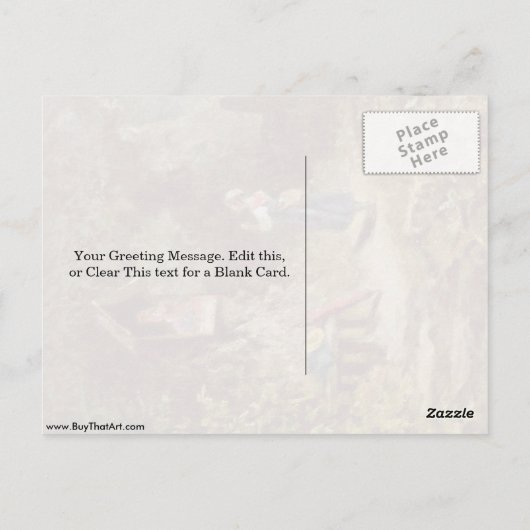 Das Gebet der Bauernmädchen im Wald durch Carl Spi Postkarte (Rückseite)