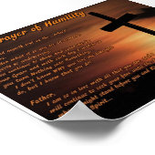 Das Gebet der Demut Poster (Ecke)