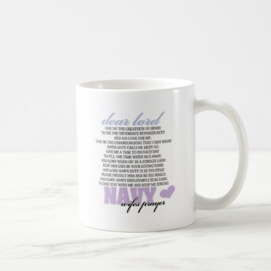 Das Gebet der Marine-Ehefrau Kaffeetasse (Rechts)
