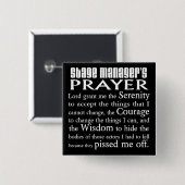 Das Gebet des Bühne-Managers Button (Vorne & Hinten)