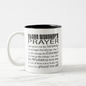 Das Gebet des Bühne-Managers Zweifarbige Tasse (Links)