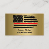 Das Gebet des Feuerwehrmanns im goldenen Hintergru Visitenkarte (Rückseite)