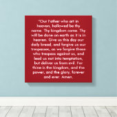 "Das Gebet des Herrn" 12 x 12 überwölbte Leinwand (Insitu (Holzboden))