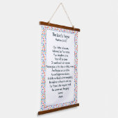 Das Gebet des Herrn an der Grenze zu Dots Wandteppich Mit Holzrahmen (Gewinkelt)