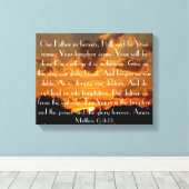 Das Gebet des Herrn auf einem schönen Sonnenunterg Leinwanddruck (Insitu (Holzboden))