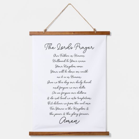 Das Gebet des Herrn Christlich Wandteppich Mit Holzrahmen (Vorderseite)