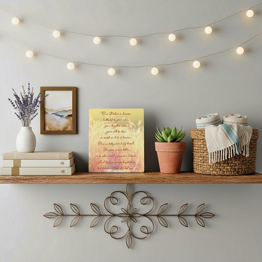 Das Gebet des Herrn Fotoplatte