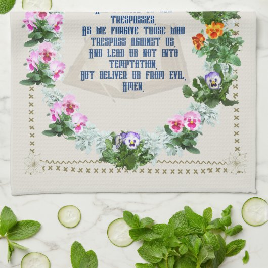 Das Gebet des Herrn Geschirrtuch (Gefaltet)