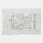 Das Gebet des Herrn Küchentuch Blue Pastellblüte (Horizontal)