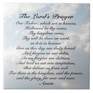 Das Gebet des Herrn, Matthew 6:9-13 Bibelverse Fliese