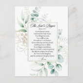 Das Gebet des Herrn Matthew 6:9-13 Eukalyptus-Rahm Postkarte (Vorderseite)