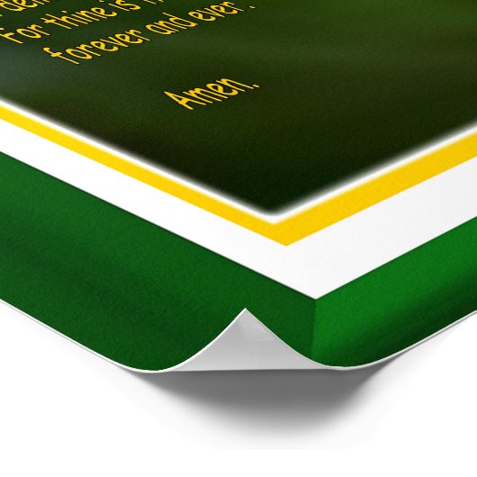 Das Gebet des Herrn mit Blume Poster (Ecke)