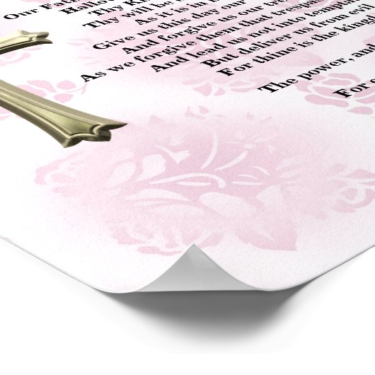 Das Gebet des Herrn (pink) Poster (Ecke)