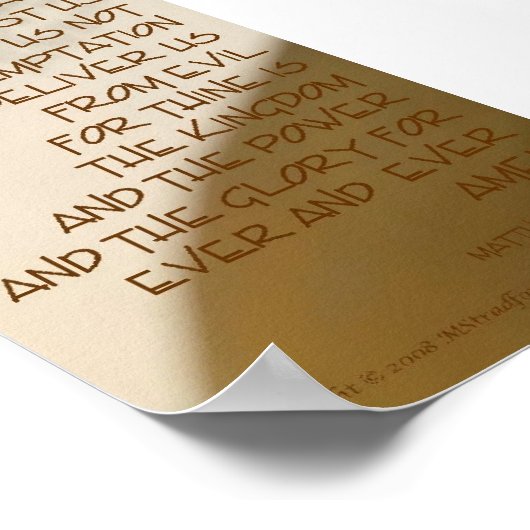 Das Gebet des Herrn Poster (Ecke)