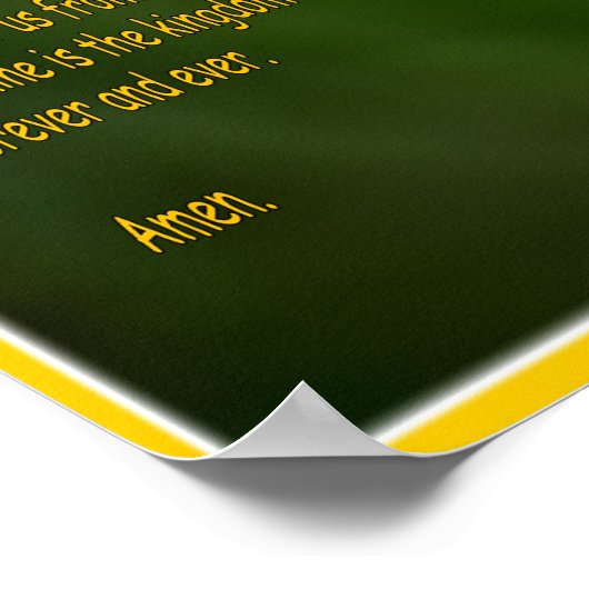 Das Gebet des Herrn Poster (Ecke)