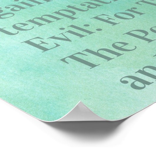 Das Gebet des Herrn Poster (Ecke)