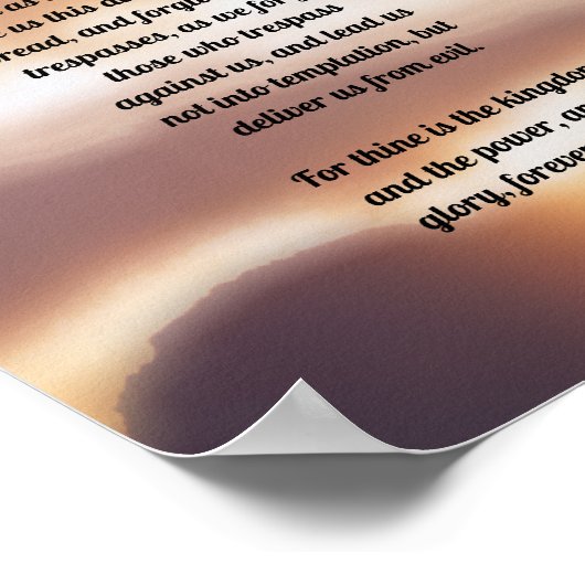 Das Gebet des Herrn Poster (Ecke)