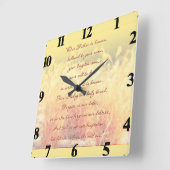 Das Gebet des Herrn Quadratische Wanduhr (Winkel)