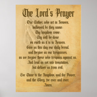 Das Gebet des Herrn (traditionell) Poster