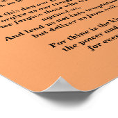 Das Gebet des Herrn - Traditionelle Version Poster (Ecke)