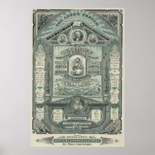 Das Gebet des Herrn und die zehn Gebote [1882] Poster (Vorne)