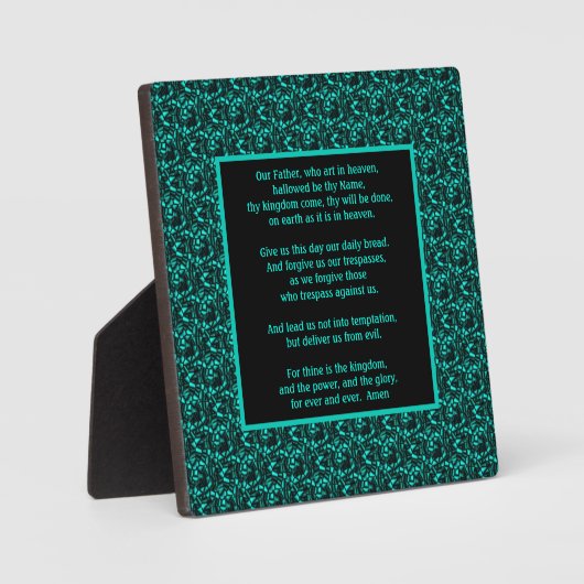 Das Gebet des Herrn Unser Vater Abstrakte Grenze Fotoplatte (Vorderseite)