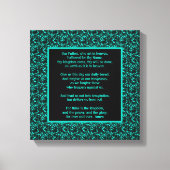 Das Gebet des Herrn Unser Vater Abstrakte Grenze Leinwanddruck (Vorderseite)