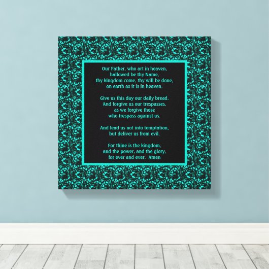 Das Gebet des Herrn Unser Vater Abstrakte Grenze Leinwanddruck (Insitu (Holzboden))