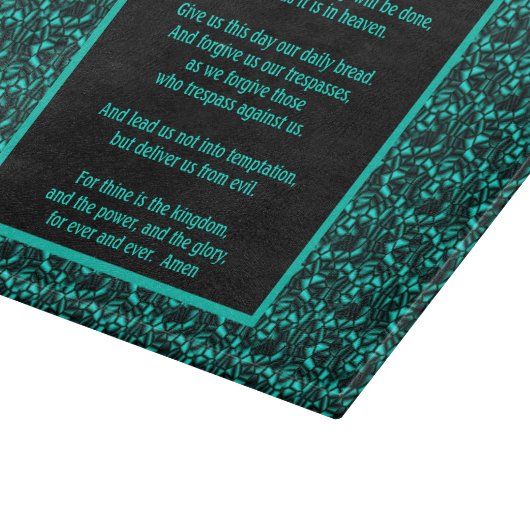 Das Gebet des Herrn Unser Vater Abstrakte Grenze Schneidebrett (Ecke)