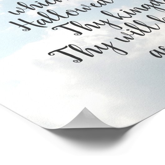 Das Gebet des Herrn, unser Vater, der im Himmel Ku Poster (Ecke)