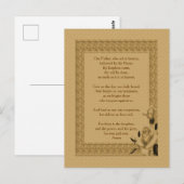 Das Gebet des Herrn Unser Vater Rosenknospe Postkarte (Vorne/Hinten)